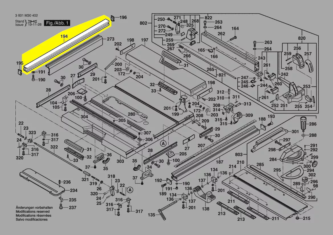 rail profilé réf. 2 610 018 279 Bosch